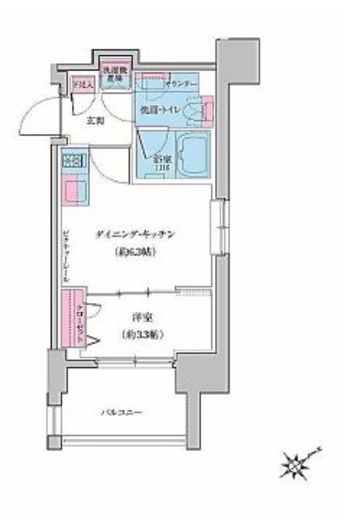 クレヴィアリグゼ雪が谷大塚 303 間取り図