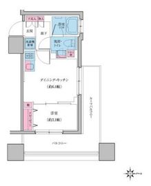 クレヴィアリグゼ日暮里 704 間取り図