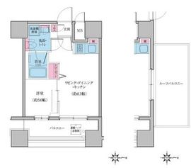 クレヴィアリグゼ日暮里 803 間取り図