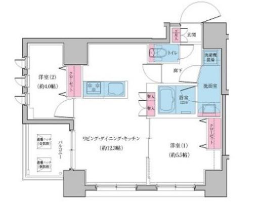 クレヴィアリグゼ日暮里 601 間取り図