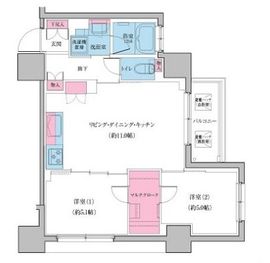 クレヴィアリグゼ日暮里 504 間取り図