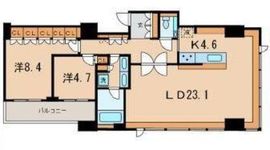 パークコート麻布十番ザタワー 32階 間取り図