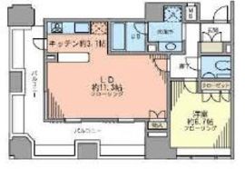 ルネ新宿御苑タワー 1806 間取り図