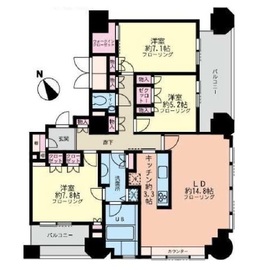 ルネ新宿御苑タワー 2103 間取り図