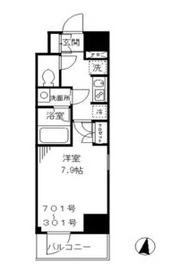 ループコート日本橋 301 間取り図