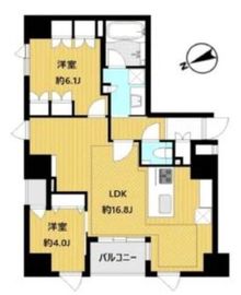 グリーンパーク新富町 7階 間取り図