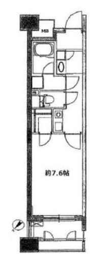 エフローレ日本橋 5階 間取り図