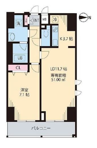 プレシャス音羽 603 間取り図