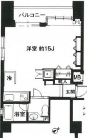 朝日サテライト六本木 3階 間取り図