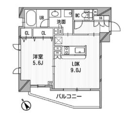 クリオ渋谷ラ・モード 601 間取り図