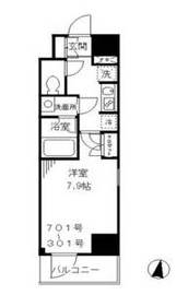 ループコート日本橋 501 間取り図