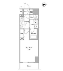 アスール北上野 503 間取り図