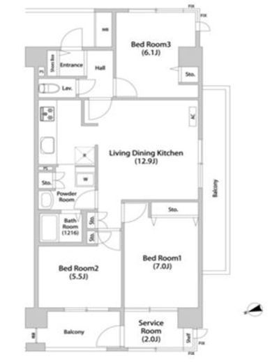 アーバンライフ目白駅前 1-401 間取り図