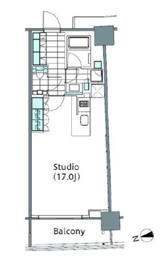 コンフォリア新宿イーストサイドタワー 210 間取り図