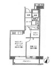 アクティ目黒駅前 1号棟 720 間取り図