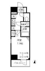 ループコート日本橋 304 間取り図