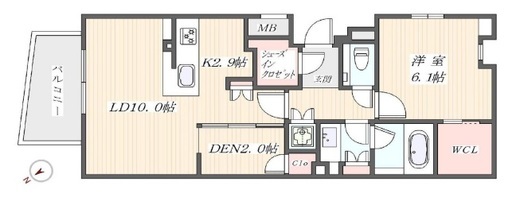 ザ・パークハウス日本橋大伝馬町 6階 間取り図