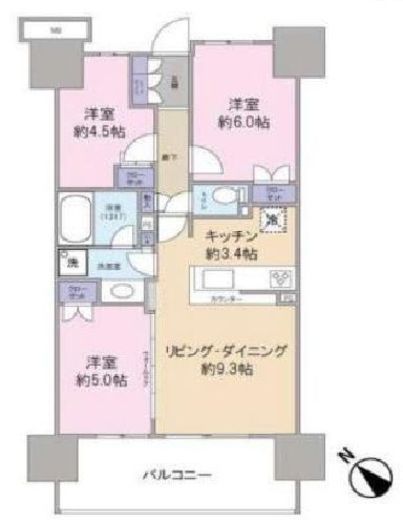 東京ミッドベイ勝どき 8階 間取り図