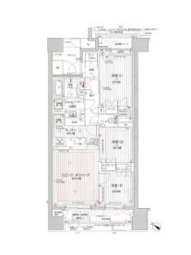 ウィルローズ日本橋蛎殻町 3階 間取り図