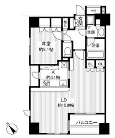 サンクタス築地 10階 間取り図