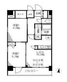 ループコート日本橋 802 間取り図