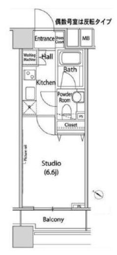 ファーストリアルタワー新宿 18階 間取り図