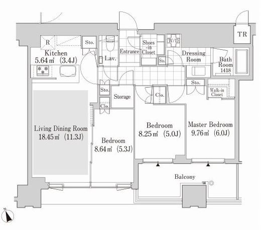 大崎ガーデンレジデンス 2005 間取り図