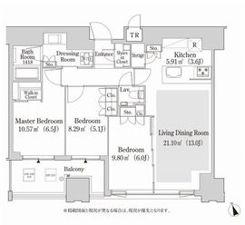 大崎ガーデンレジデンス 1106 間取り図