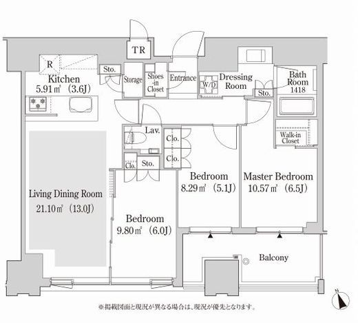 大崎ガーデンレジデンス 1309 間取り図