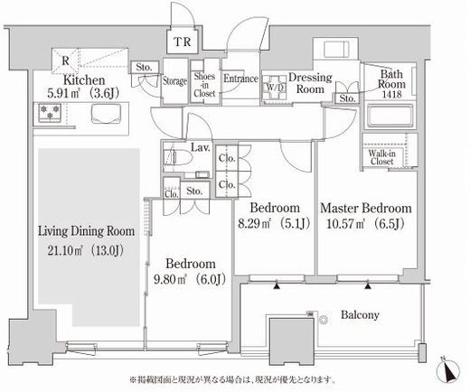 大崎ガーデンレジデンス 1109 間取り図