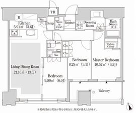 大崎ガーデンレジデンス 1109 間取り図