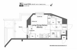 プラウドフラット門前仲町2 207 間取り図