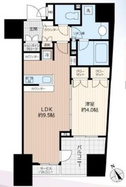 インプレストコア四谷坂町 6階 間取り図