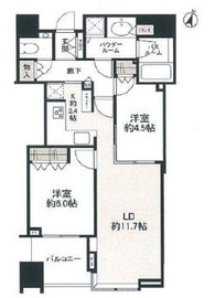 大崎ウエストシティタワーズ ウエスト 14階 間取り図