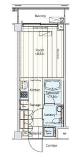 イプセ蒲田ウエスト 214 間取り図