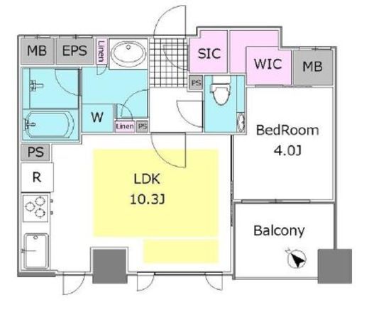 インプレスト赤坂 3階 間取り図