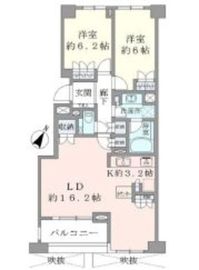 ブリリア目黒東山 2階 間取り図