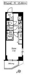 エルスタンザ清澄白河 601 間取り図