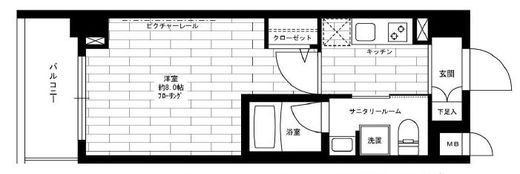 ステージファースト両国東 203 間取り図