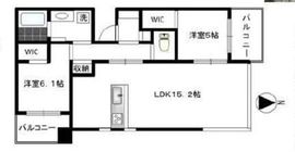 大崎ガーデンレジデンス 2203 間取り図