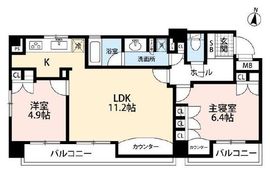 東急ドエルアルス麻布十番 6階 間取り図