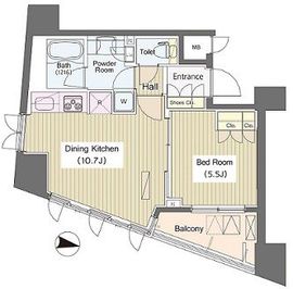 アイスイート東中野 101 間取り図