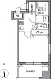 レジディア神楽坂 805 間取り図