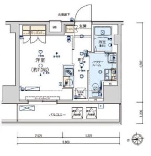 ジェノヴィア東日本橋駅前グリーンヴェール 9階 間取り図