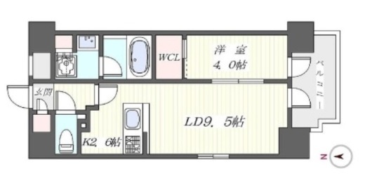 ベリスタ神楽坂 8階 間取り図