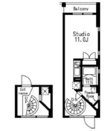 プライムアーバン目黒三田 102 間取り図