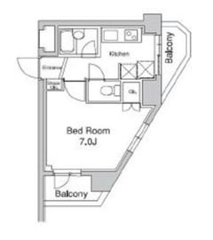 プラウドフラット代々木上原 406 間取り図