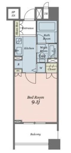 プライマル渋谷桜丘 606 間取り図