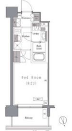 プレジリア新富町 404 間取り図