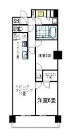 ウエリス新宿早稲田の森 6階 間取り図